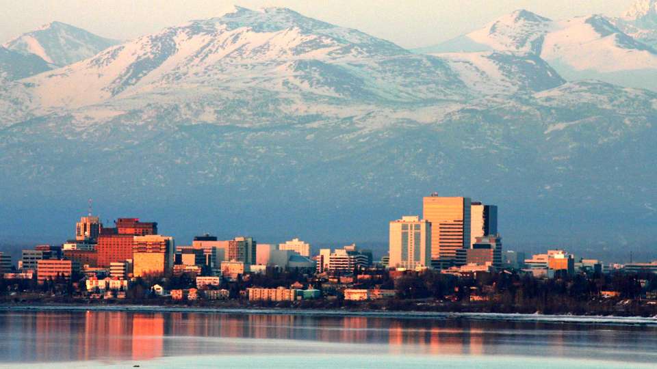 anchorage on an april evening