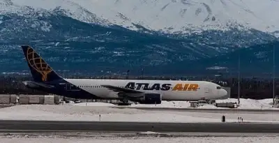 One of the planes that moved Mean Girls to Alaska from Chicago and then to San Francisco after the Anchorage engagement
